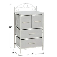 Household Essentials Victoria 32" 4-Drawer Dresser