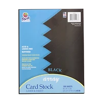 Pacon® 8.5" x 11" Black Card Stock, 100 Sheets