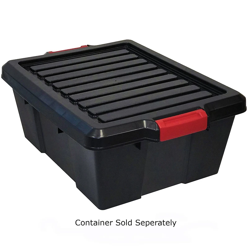 Quantum Storage Systems® Black 21" x 15.875" x 1" Lid for Latch Container