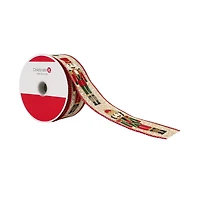 1.5" x 30ft. Nutcracker Wired Faux Linen Ribbon by Celebrate It®