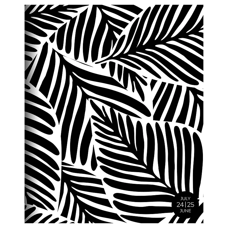 TF Publishing 2024-2025 Large Black Leaves Monthly Planner
