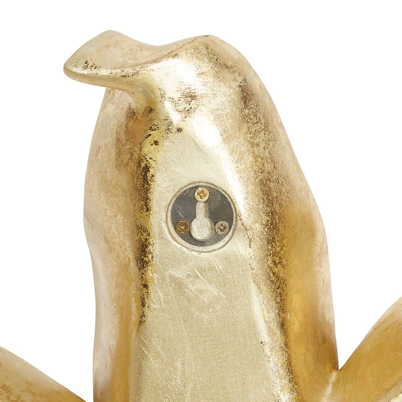 Set of 3 Gold Plastic Wall Decor 18", 14", 12"