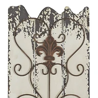 32" White Rustic Wood Wall Decor, 2ct.