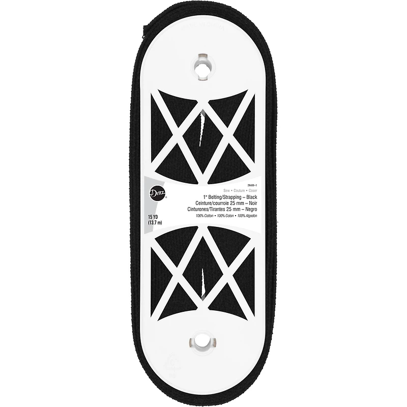 Dritz® Black Cotton Belting for Straps and Handles, 1'' x 15yd.