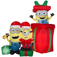 7ft. Airlbown® Inflatable Christmas Minions with Presents