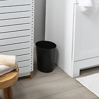 Bath Bliss Matte Black Trash Can