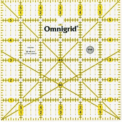 Omnigrid® 6" x 6" Square Quilting & Sewing Ruler