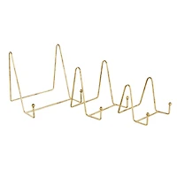 Gold Metal Wide Triangle Display Easel Set