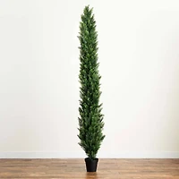 9ft. Potted Green UV Resistant Artificial Cedar Pine Tree