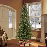 9ft. Pre-Lit Slim Balsam Fir Artificial Christmas Tree, Clear Lights