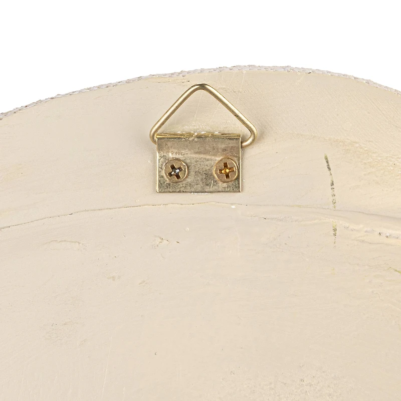 Hello Honey® Cream Framed Organic Shaped Wall Mirror