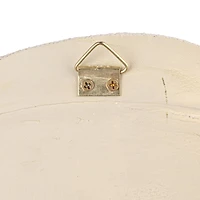 Hello Honey® Cream Framed Organic Shaped Wall Mirror