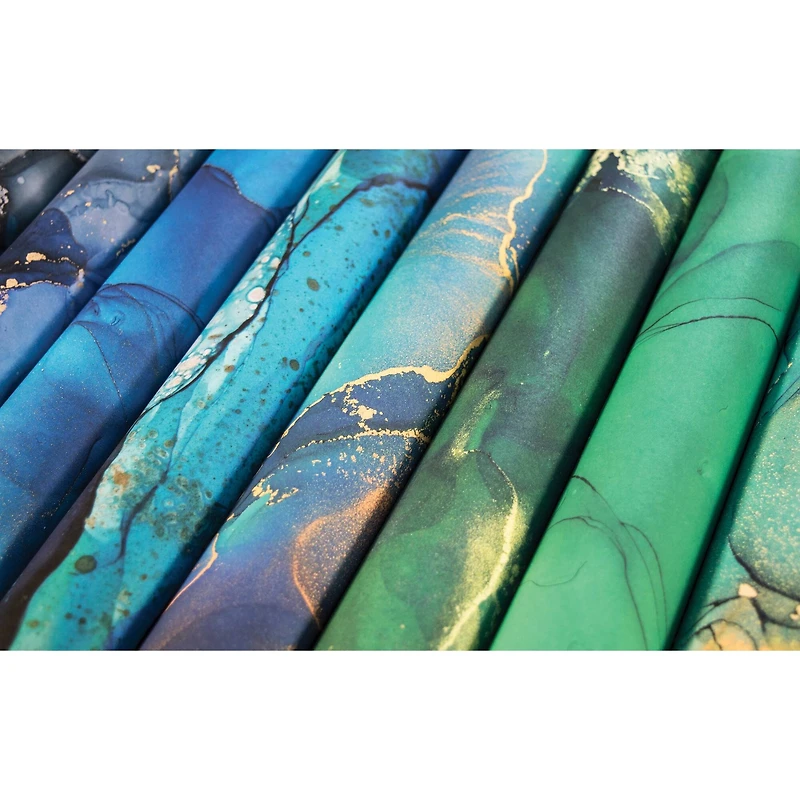 Craft Consortium Ink Drops - Ocean Double-Sided Paper Pad, 12" x 12"