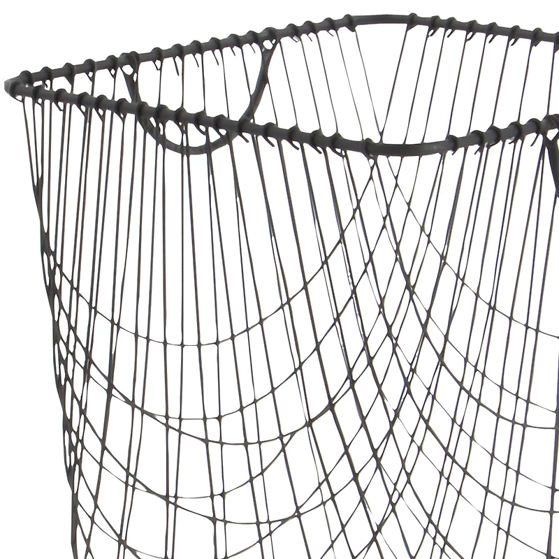 CosmoLiving by Cosmopolitan 24" Black Industrial Metal Storage Cart