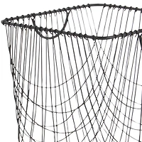 CosmoLiving by Cosmopolitan 24" Black Industrial Metal Storage Cart