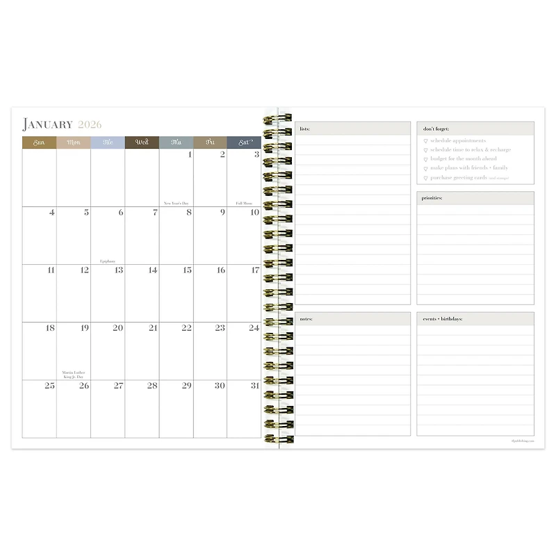 2026 Classic Plaid Medium Weekly Monthly Planner