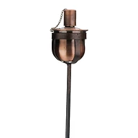 30" Brushed Copper Mini Oil Lamp Patio Torch