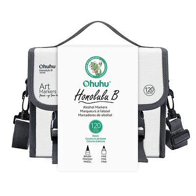 Ohuhu® Honolulu Series B 120 Color Basic Alcohol Markers