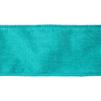 2.5" x 80ft. Turquoise Flocked Wired Jumbo Ribbon by Celebrate It®