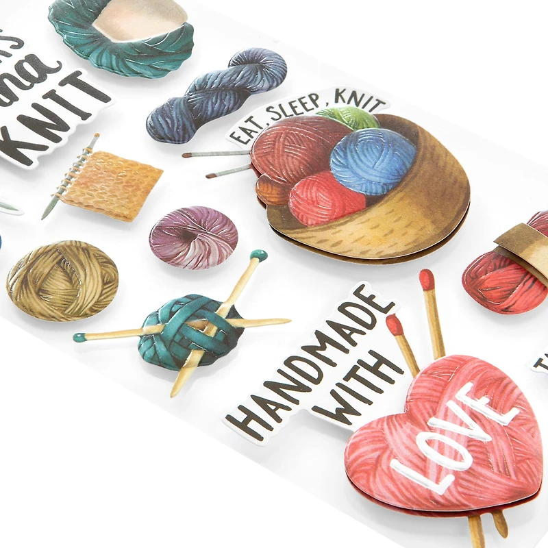 Knitting Dimensional Stickers by Recollections™