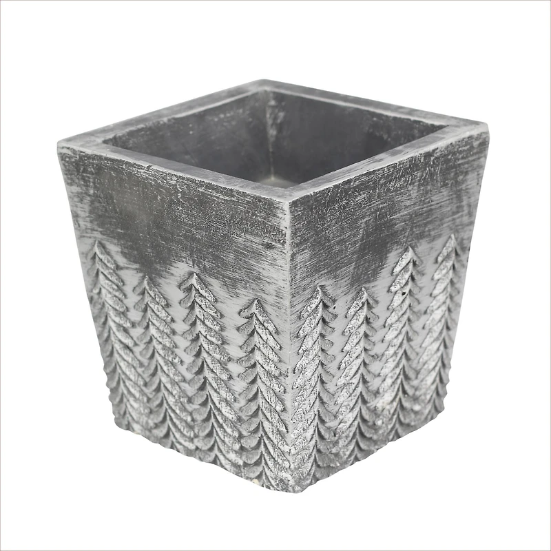 4ft. Pre-Lit Flocked Potted Trees with Battery-Operated Timer, 2ct.