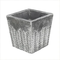 4ft. Pre-Lit Flocked Potted Trees with Battery-Operated Timer, 2ct.