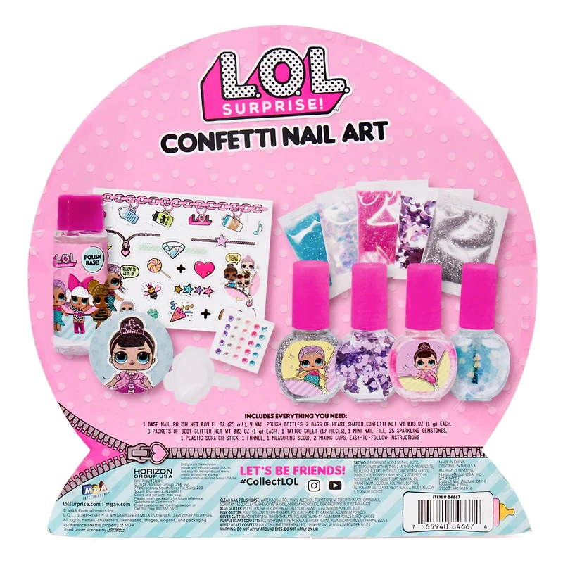 L.O.L. Surprise! Confetti Nail Art