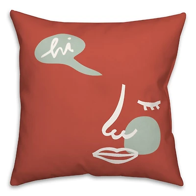Hi Abstract Figure Throw Pillow
