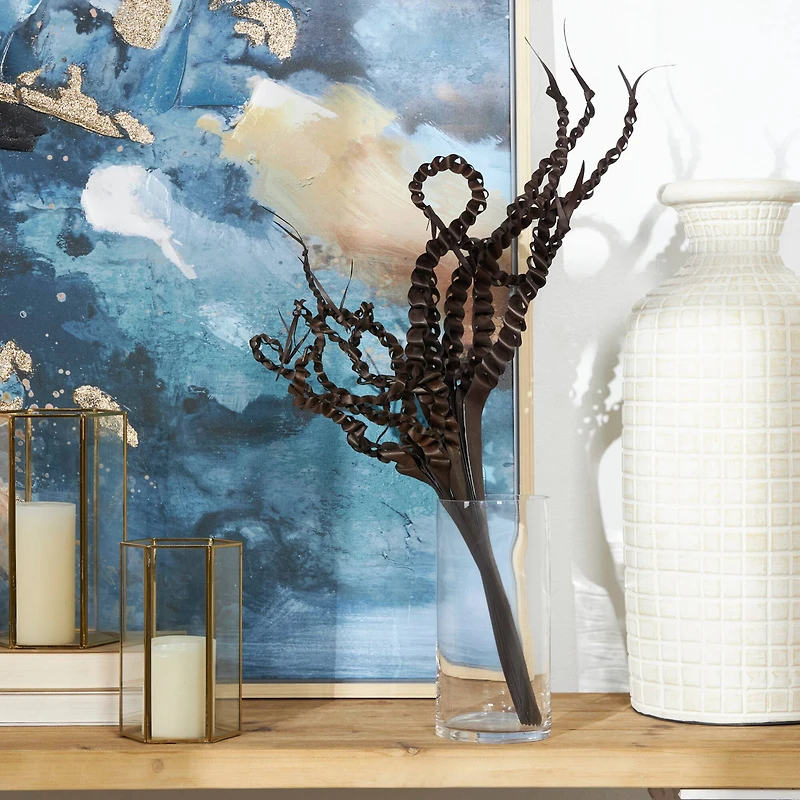 30" Dark Brown Dried Plant Palm Leaf Natural Foliage