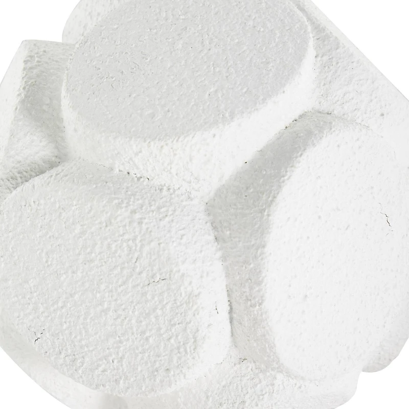 White Resin Textured Orbs Set