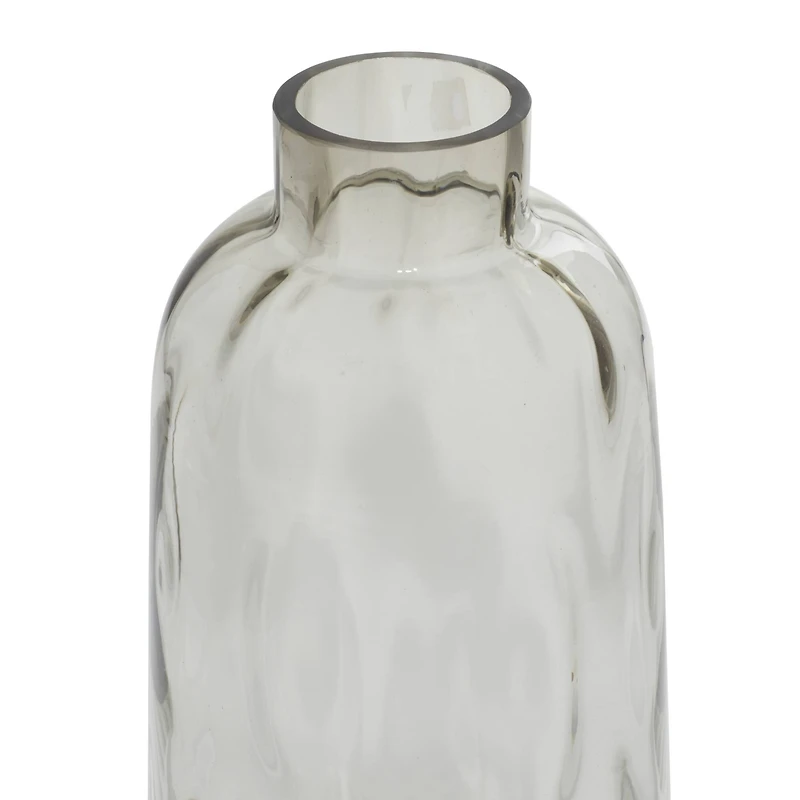 17" Gray Coastal Glass Vase