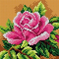 Orchidea Needlepoint Canvas For Halfstitch Without Yarn Rose - Printed Tapestry Canvas