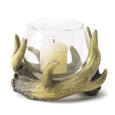 4" Rustic Antler Candleholder