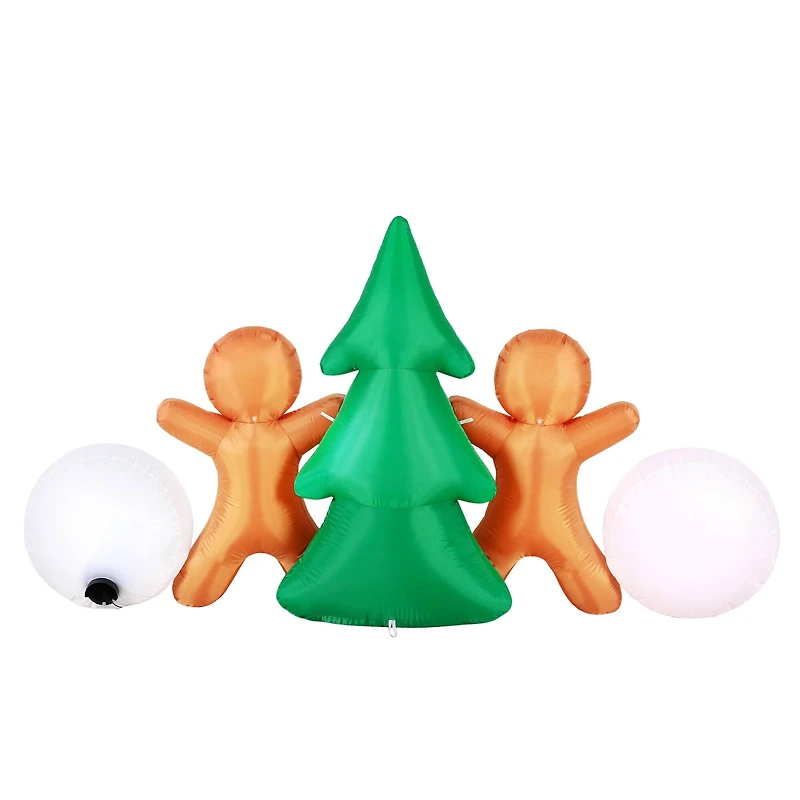 48" Airflowz Inflatable Gingerbread Couple Scene