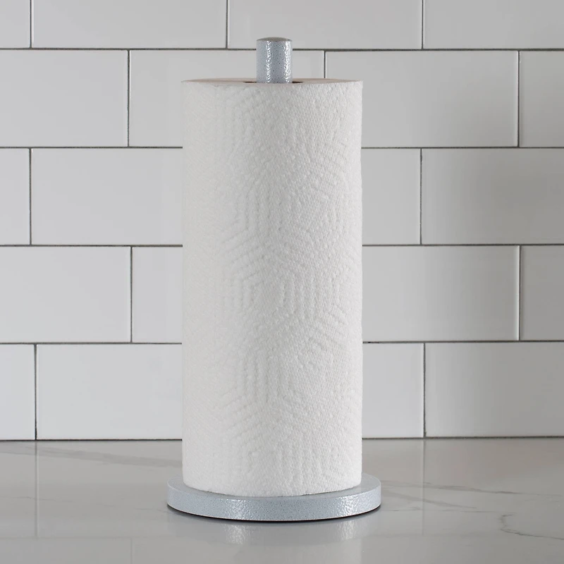 Laura Ashley White Speckled Paper Towel Holder