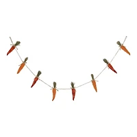 Glitzhome® Easter Burlap Carrots Garland