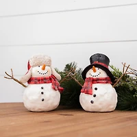 6" Snowman with Scarf Figurine Set
