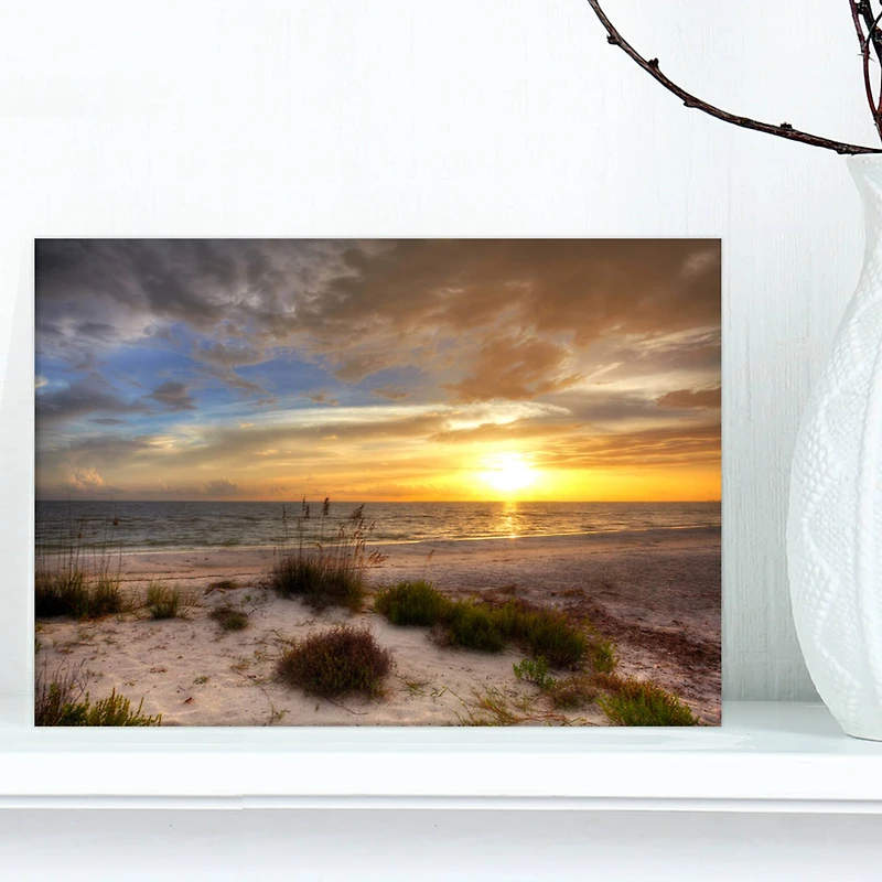 Designart - Sandy Beach with sunset