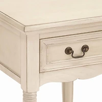 2.5ft. Cream Wood Traditional Accent Table