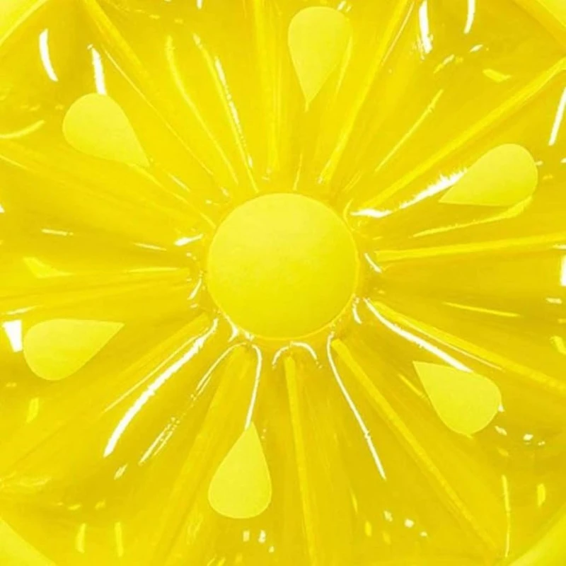 Pool Central 5ft. Inflatable Lemon Fruit Slice Lounger Raft
