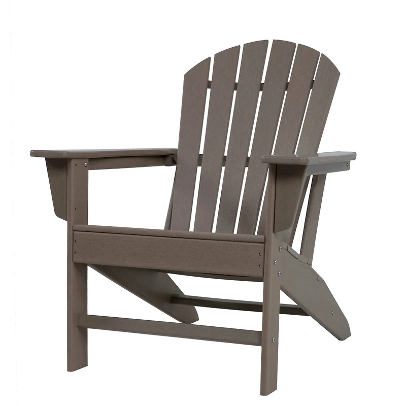 38" Brown Resin Indoor Outdoor Adirondack Chair