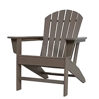 38" Brown Resin Indoor Outdoor Adirondack Chair