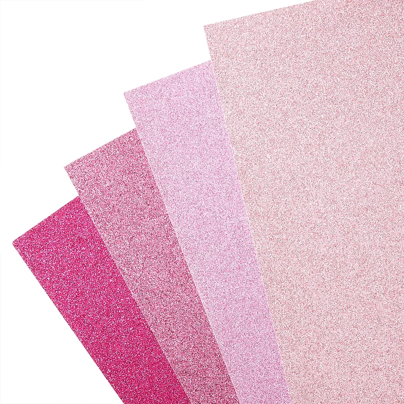 Pink Hues Glitter 8.5" x 11" Cardstock Paper by Recollections™, 24 Sheets