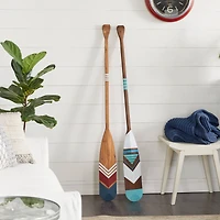 55" Brown Wood Coastal Oars Wall Decor, 2ct.