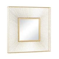 CosmoLiving by Cosmopolitan Gold Contemporary Metal Wall Mirror, 26" x 26"