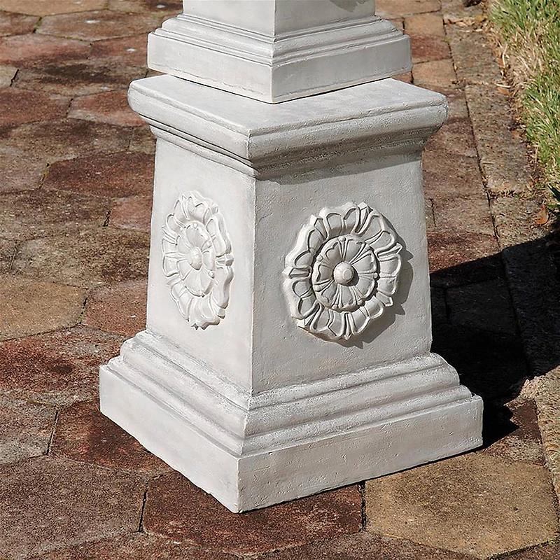 Design Toscano 20" English Rosette Garden Sculptural Plinth