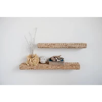 Hello Honey® 23.5" Handwoven Water Hyacinth Wall Shelf