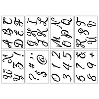 3" Cursive Alphabet Stencils by Craft Smart®