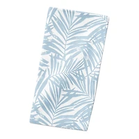 Blue Palm Leaf Pattern Cotton Twill Napkin