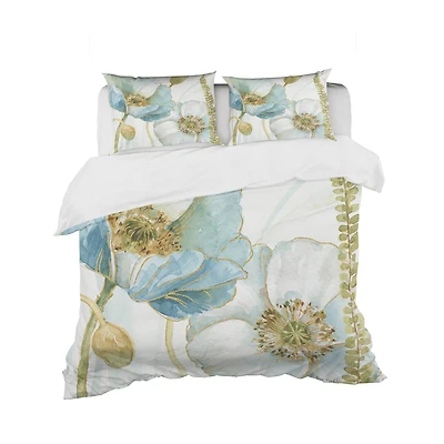 Designart 'My Greenhouse Cottage Flowers III' Cottage Bedding Set